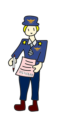 Policejní důstojník vektorové ilustrace