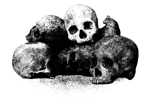 頭蓋骨の束のベクトル画像