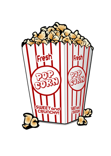 Popcorn tas vektor clip art