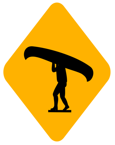 Człowiek z canoe znak