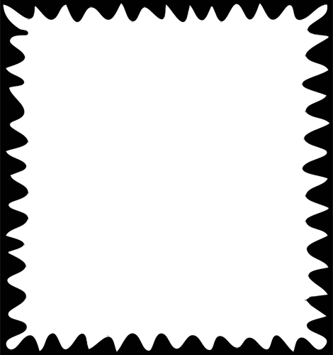 Vektorikuva suorakulmaisen tyhjän postimerkin kuvakkeesta