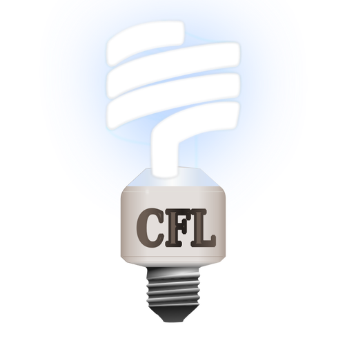 Lampe fluorescente compacte vector illustration