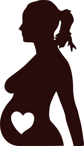 Zwangerschap silhouet