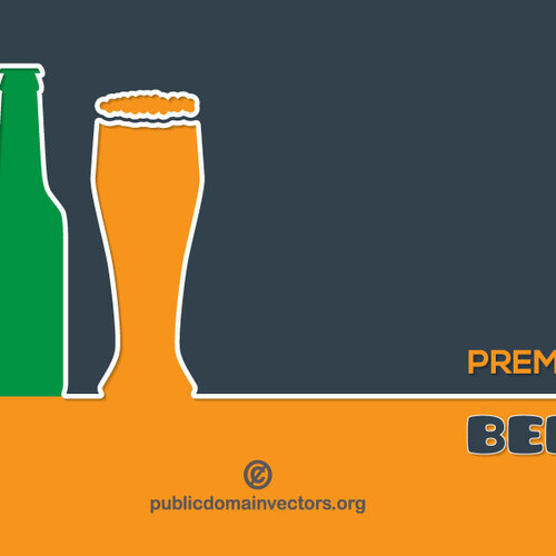 Premium-Bier Vektor Hintergrund