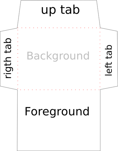 גרפיקה וקטורית של תבנית מעטפת