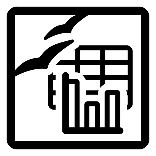 モノクロの広がりのベクトル描画シート ファイルのタイプの記号