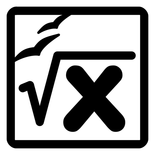 Vector illustraties van monochroom berekening bestand type teken