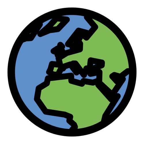 Jednoduchý Globus ikona