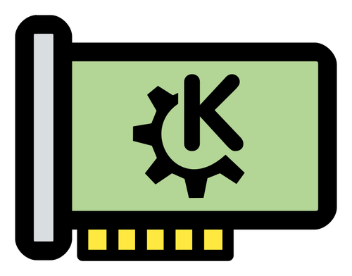 Gambar utama hardware KDE ikon vektor