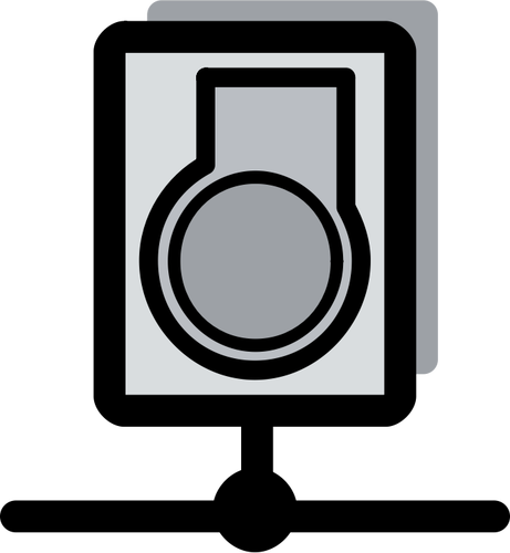 Primary server icon vector clip art