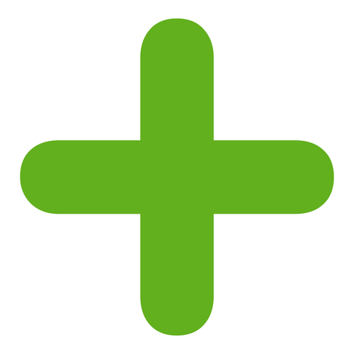 Green plus sign