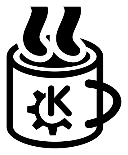 Векторное изображение дымящегося кофе в кружке пиктограмма