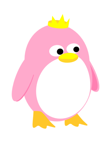 Prinsesse penguin vektorgrafikk