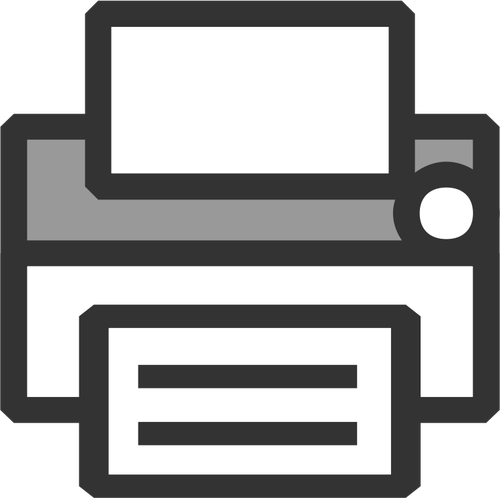 Ilustración vectorial del icono de la impresora de oficina simple