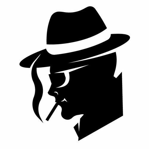 Private Detektiv-Silhouette