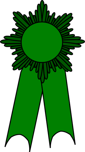 Vektor image av medal med grønne bånd