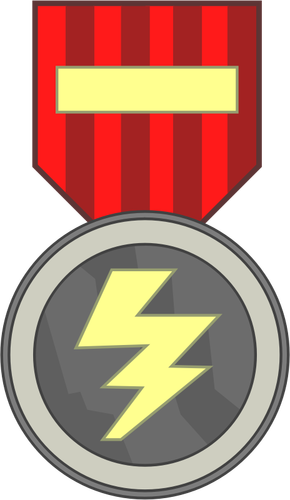 Tie shaped medal vector image