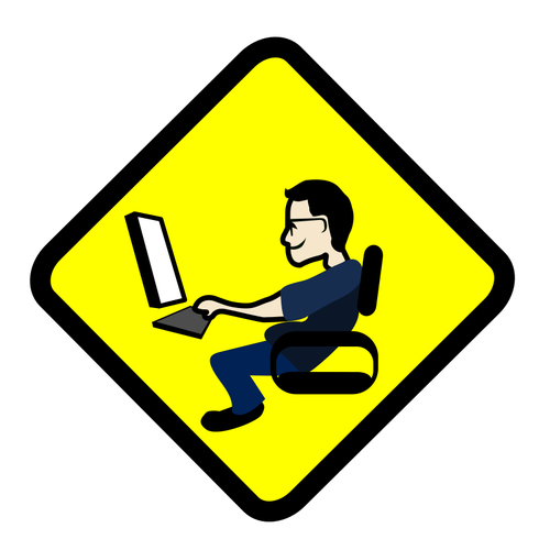 Computer-Warnschild