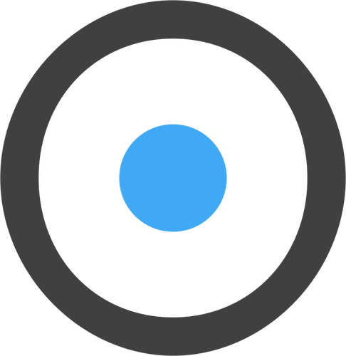 Simple icône grise et bleue