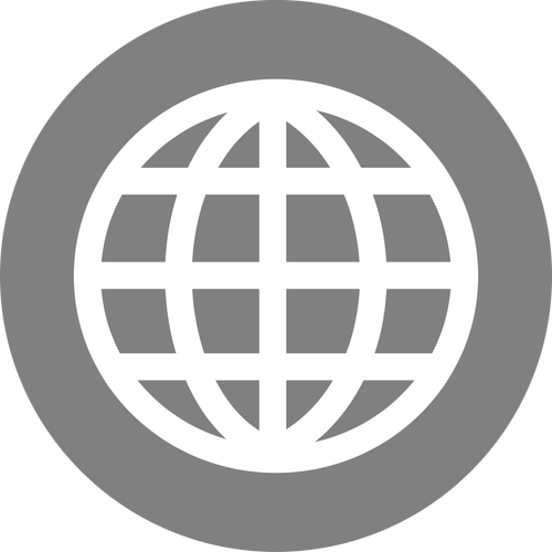 בתמונה וקטורית סמל של גלובוס לאינטרנט