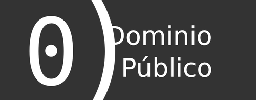 Etiqueta de dominio público en Español vector de la imagen