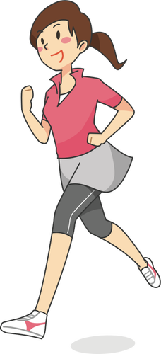 Vrouw lopende vector afbeelding