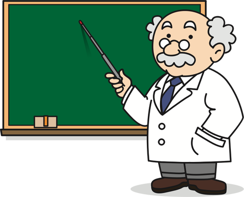 Cartoon mannelijke leraar