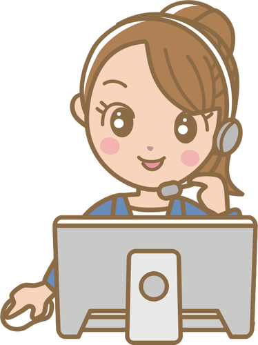 Female call centre worker vector image