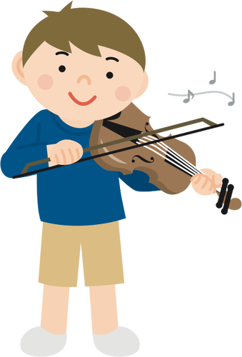 Violinista maschio che gioca