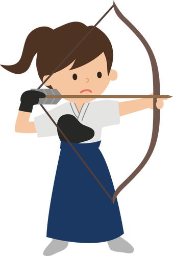 Girl with bow and arrow