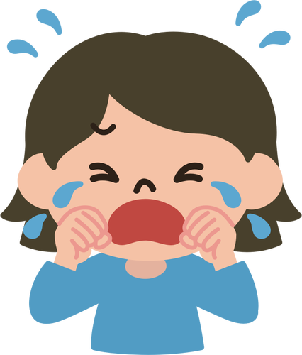Crying lady vector image