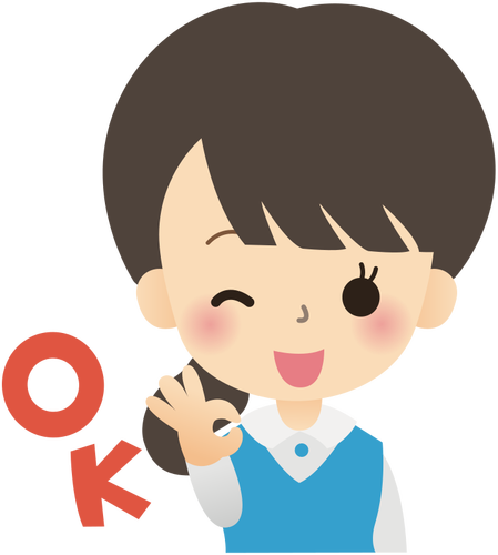 Girl with OK gesture