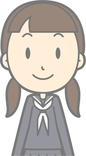 Schoolmeisje in uniforme vector afbeelding