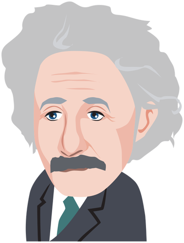 Albert Einstein tecknad bild