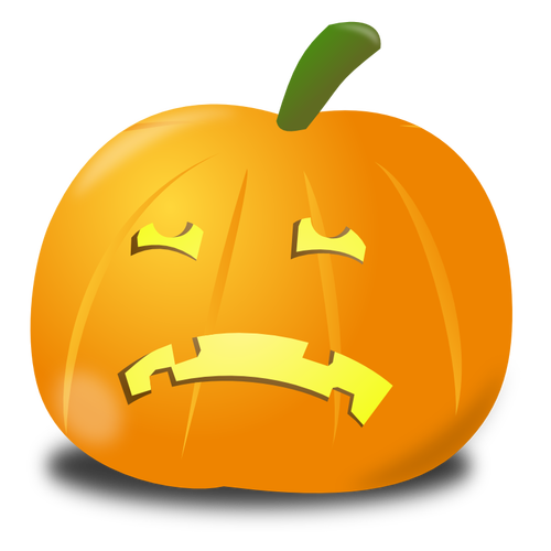 Sad pumpkin vector image