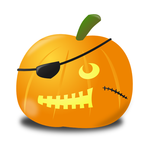 Pirate pumpkin vector graphics