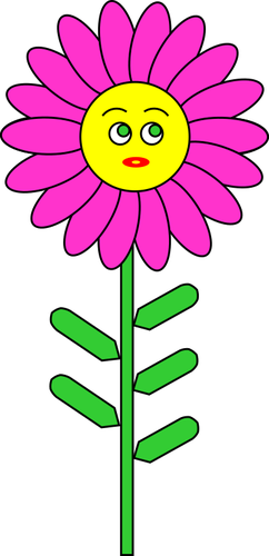 Mauve fleur souriante