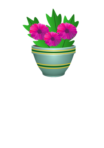 Kwiat fioletowy garnek