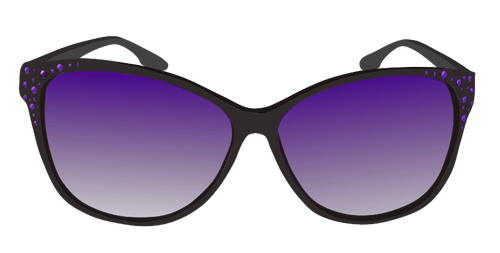 Kacamata hitam ungu vektor gambar
