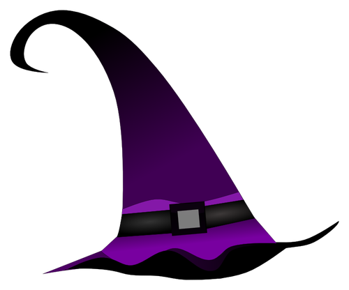 Фиолетовый ведьма шляпа векторные картинки