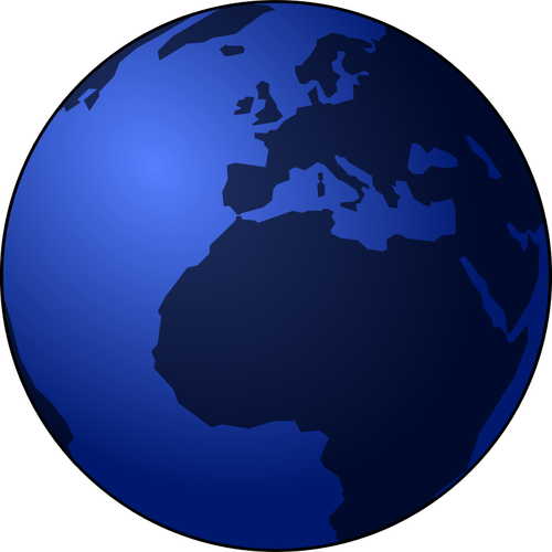 Earth globe bij nacht vector afbeelding