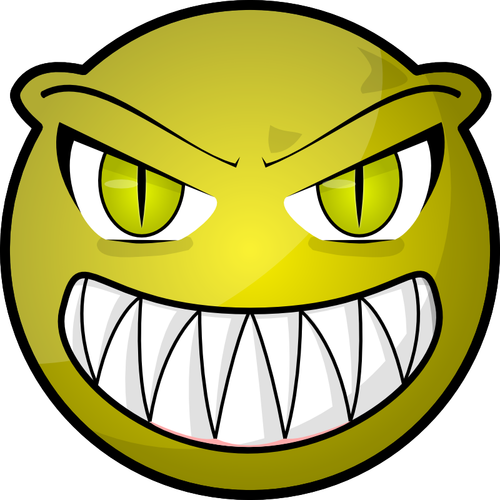 Wütend Emoticon-Vektorgrafik