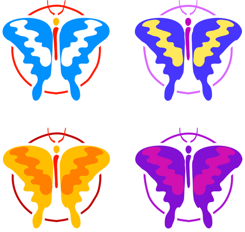 Cuatro mariposas