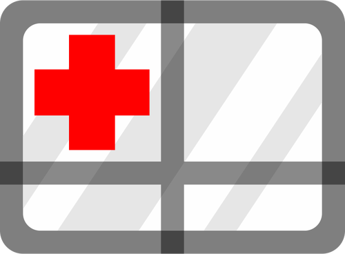 Ambulance venster vector illustraties