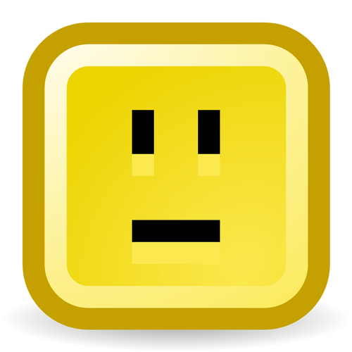 Confused smiley vector icon