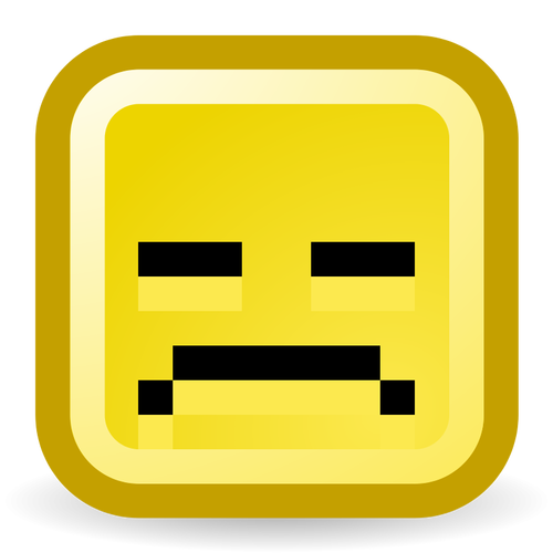 Verärgert Smiley-Vektor-Symbol