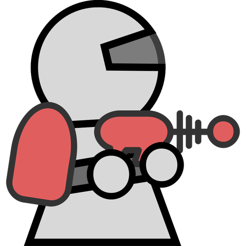 Astronauta icono personaje vector clip art