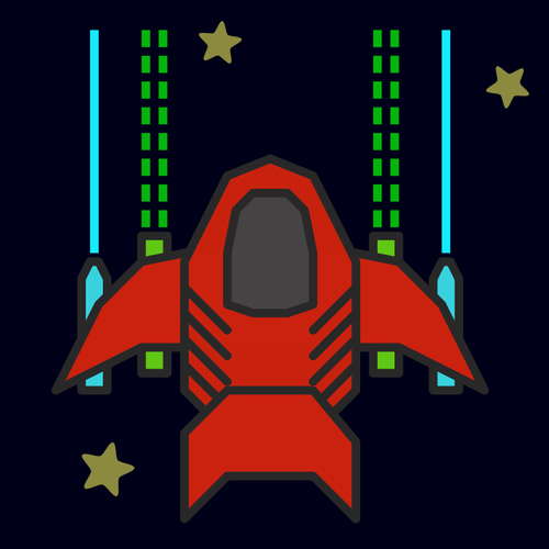 Kosmická loď vektorové grafiky