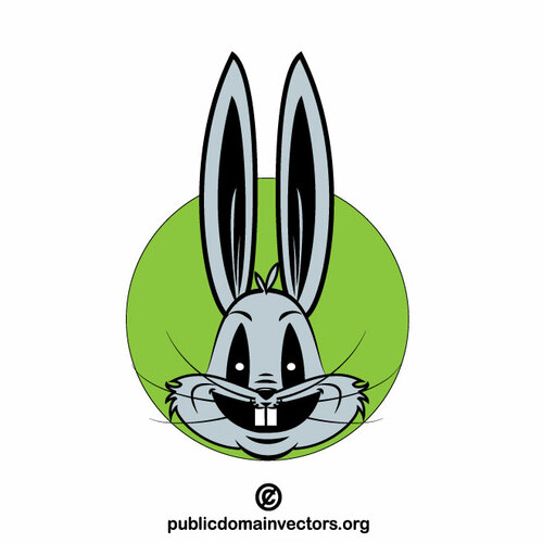 Kepala kelinci dengan telinga panjang