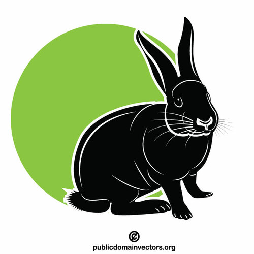 Silhouette eines Kaninchens
